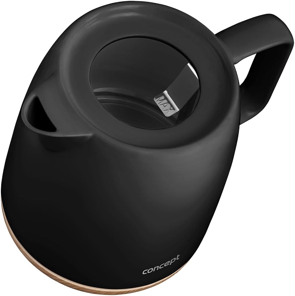 Concept RK0086 Keramik-Wasserkocher Elegant 1 l schwarz