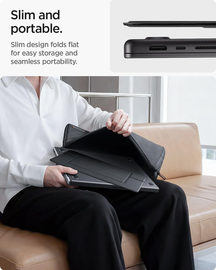 Spigen Slim Fold Laptop Ständer, Ultradünn & Leicht Laptopständer, Ultra-Schlankes Design Laptop Sta