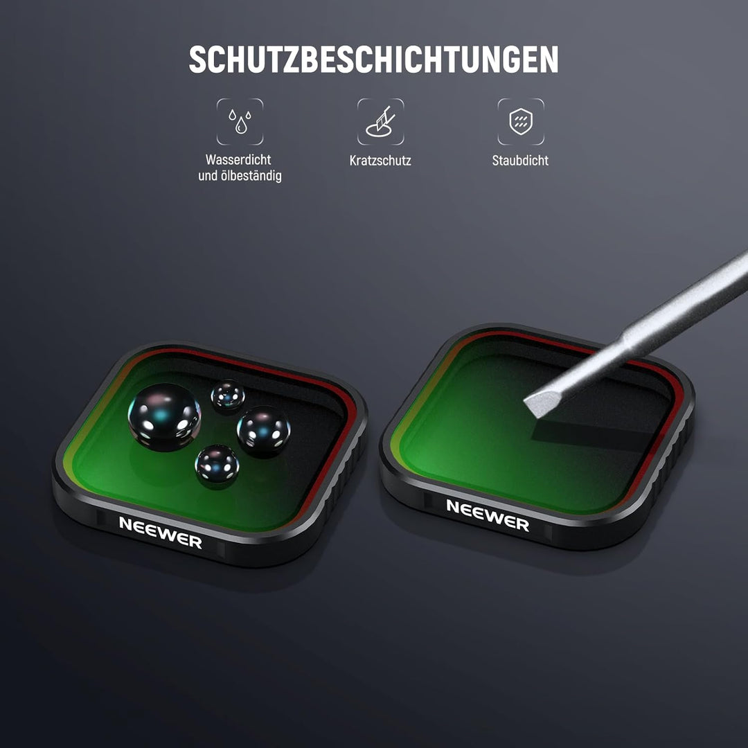 NEEWER 1/4 Black Diffusion Filter Kompatibel mit Insta360 Ace Pro Insta 360 Ace Pro 2, Zubehör Nicht