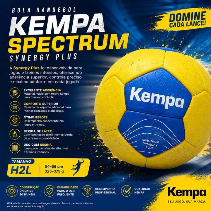 Kempa Spectrum Synergy Plus Handball Spiel- und Trainingsball mit einzigartiger 30-Panel-Konstruktio