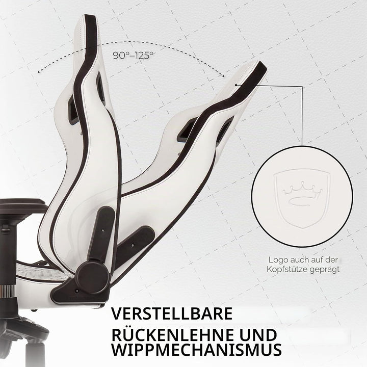 noblechairs Epic Gaming Stuhl - Bürostuhl - Schreibtischstuhl - PU-Kunstleder - Inklusive Kissen - W