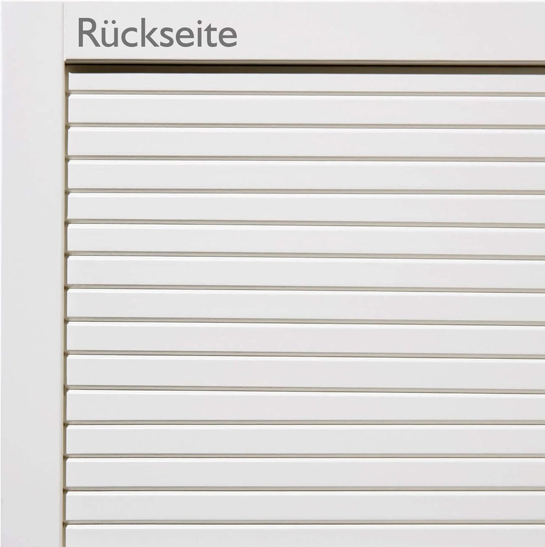 ben+camilla.com Lamellentüren 462 x 394 x 21 mm weiss seidenmatt mit geschlossenen Lamellen Kiefernh