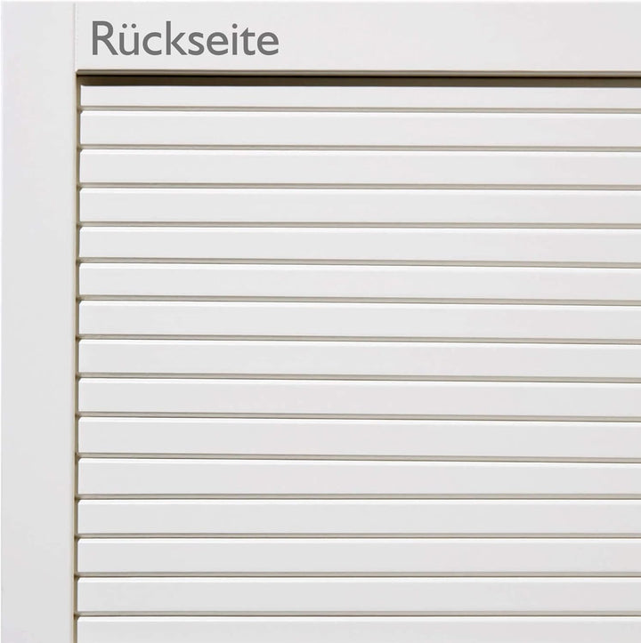 ben+camilla.com Lamellentüren 462 x 394 x 21 mm weiss seidenmatt mit geschlossenen Lamellen Kiefernh