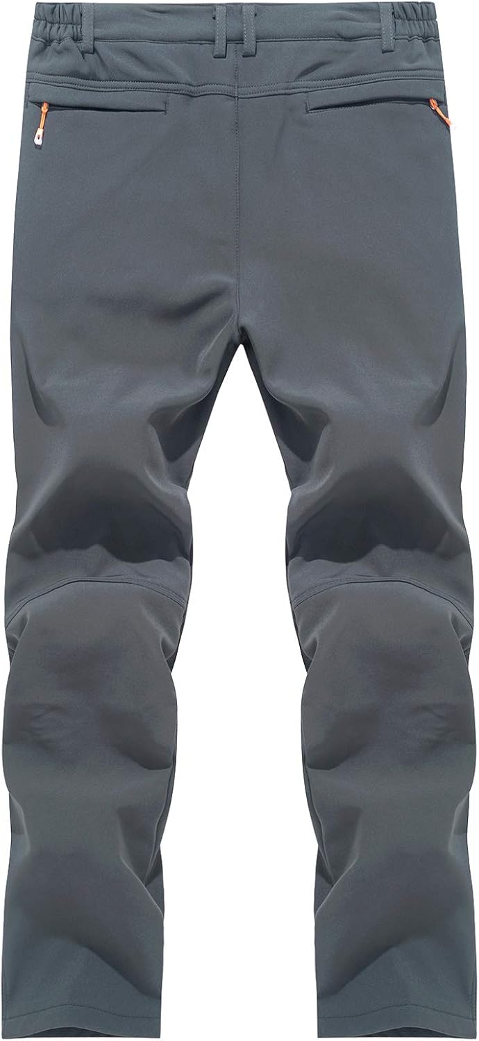 CARWORNIC Herren Wanderhose Wasserdicht Skihose Softshellhose Trekkinghose 38W / 34L Grau, 38W / 34L