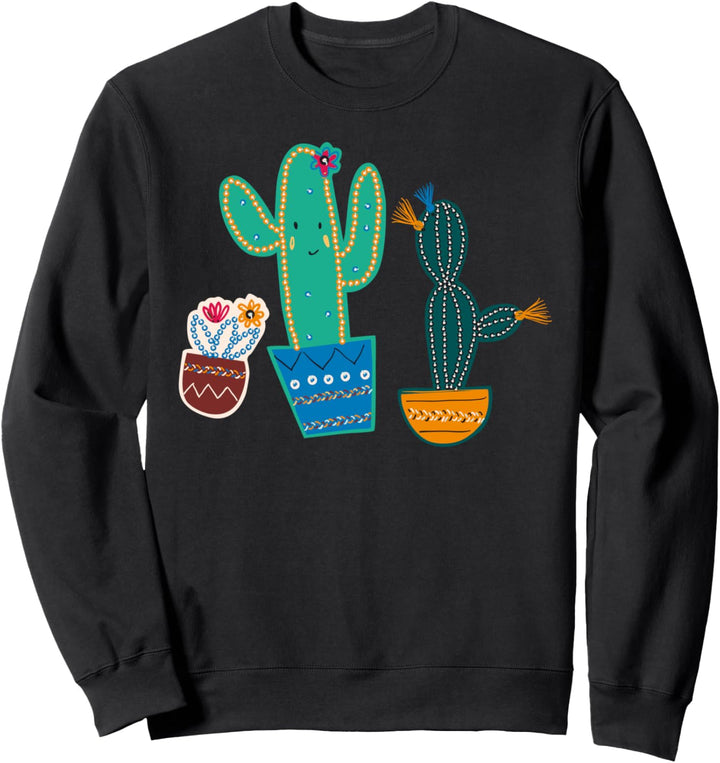 Kaktus Succulent Pflanze Free Hug Lustig Kawaii Blumentopf Sweatshirt