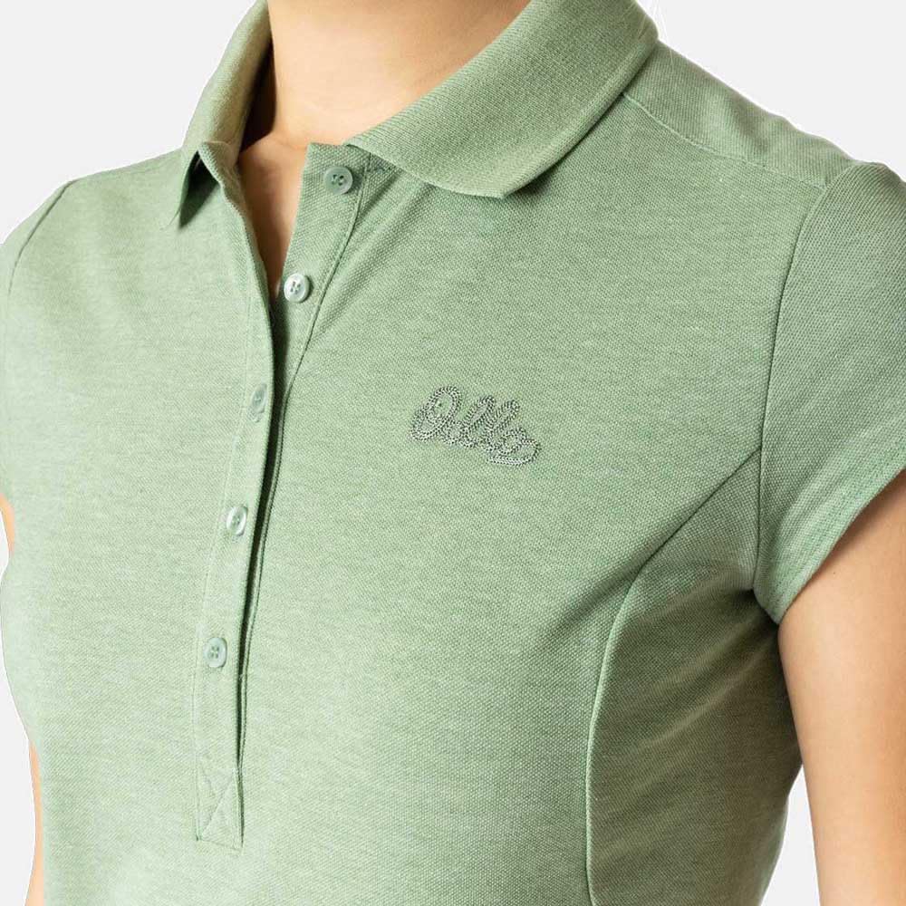 Odlo Damen Kumano_550311 Kurzarm Polo Shirt S Loden Frost Melange, S Loden Frost Melange