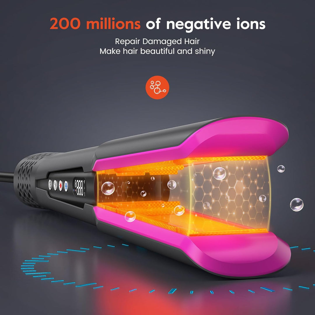 slopehill Air Haarglätter, 1300W Ionen Luft-Glätteisen OHNE Heizplatten, Glätten mit Luft, Für Nass