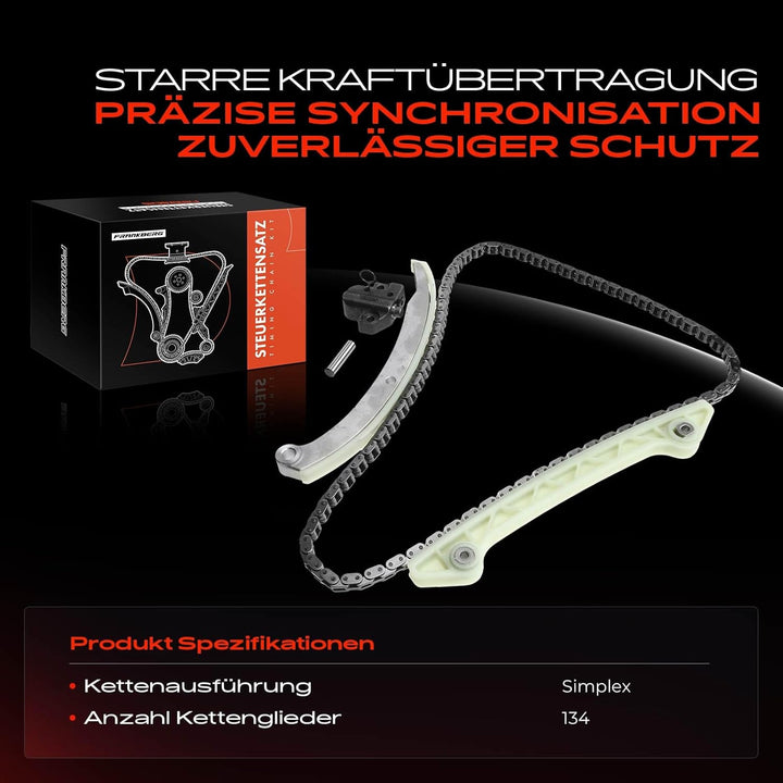 Frankberg Steuerkettensatz Kompatibel mit Focus Mondeo III Tourneo C30 S40 II V50 1.8L 2.0L Benzin 2