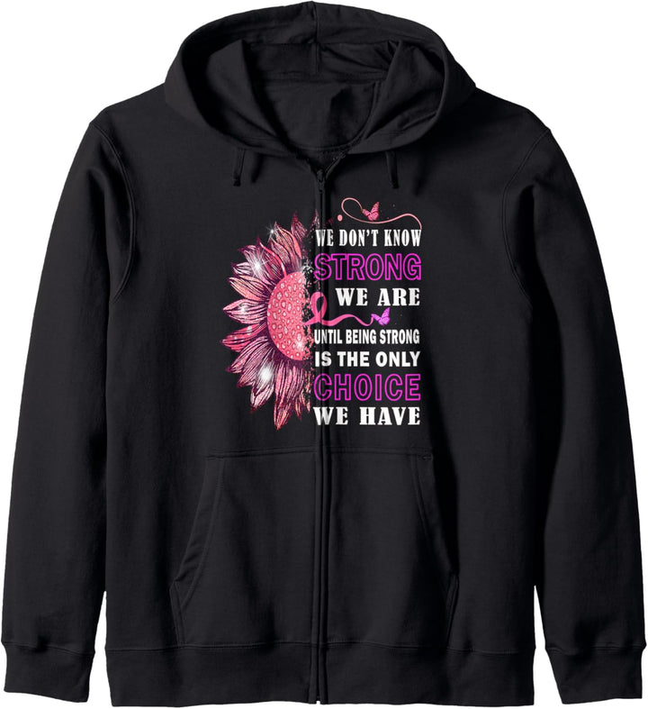 Breast Cancer Strong Survivor Purple Ribbon Sunflower Gift Kapuzenjacke