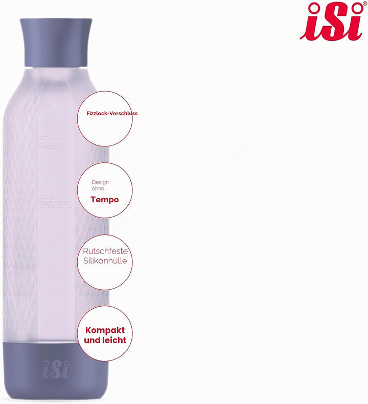 ISI Twist'n Sparkle Virtuoso Zusatzflasche Wassersprudler 0.95L – Ersatzflasche Soda Maker für Sprud