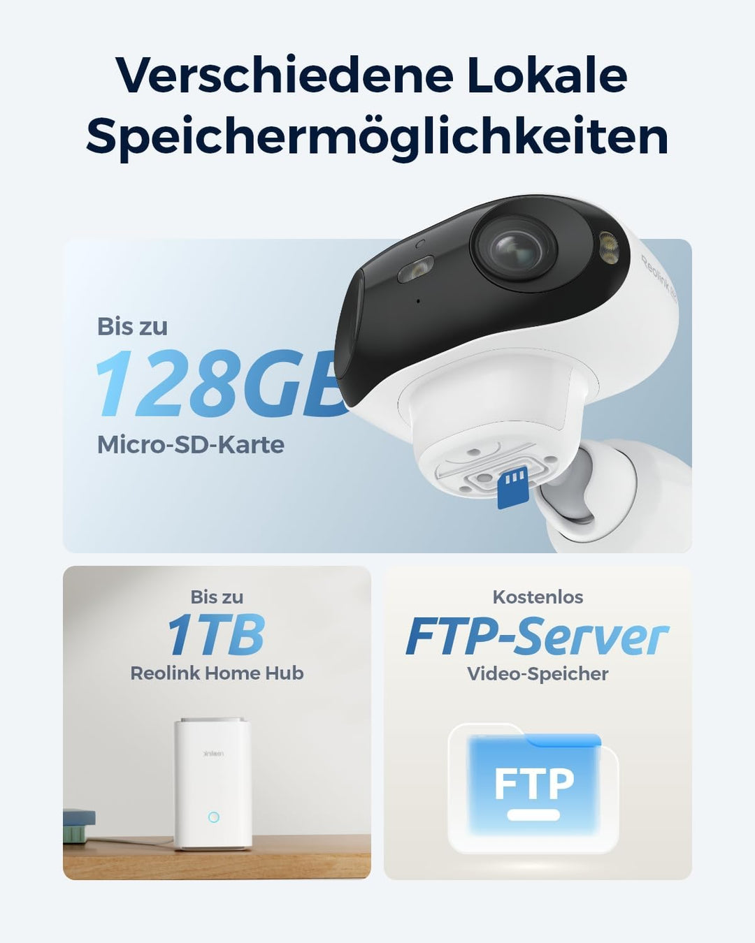 Reolink Argus 4 Pro, 4K Solar Überwachungskamera Aussen Akku, ColorX-Nachtsicht, 180°-Weitwinkel, 8M