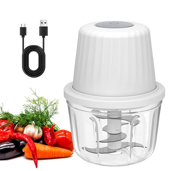 Zwiebel Zerkleinerer, 400ml, Multizerkleinerer Elektrisch Klein, Zwiebelschneider Elektrisch, Univer