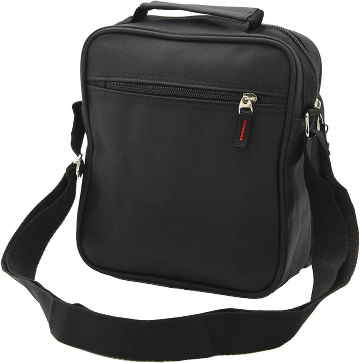 Herren Umhängetasche für Arbeit Reise & Freizeit - Messenger Bag Schultertasche Schwarz - Praktische