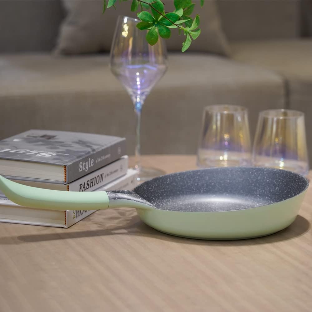 AKIS LE MACARON Pfannenset aus Aluminiumguss 2tlg. Bratpfannen 24cm 28cm Grün Pfannen 24cm+ Pfannen