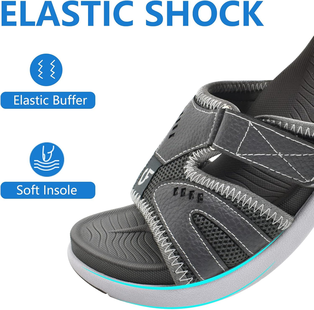 COFACE Herren Sport Recovery Sandalen Plantar Fasciitis weiche Polsterung leichtes Gewicht Bogen Unt