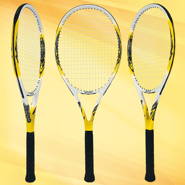 Senston Tennisschläger 68,6 cm, Professioneller Training Tennis Racket für Damen Herren yellow 27 in