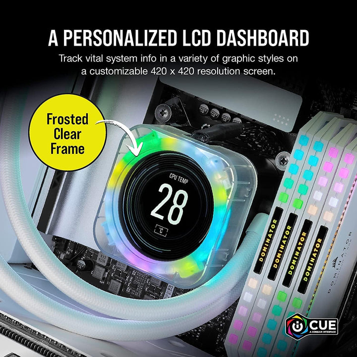 Corsair iCUE Elite CPU-Kühler LCD-Display Upgrade-Kit - IPS-LCD-Bildschirm mit anpassbarer Anzeige,