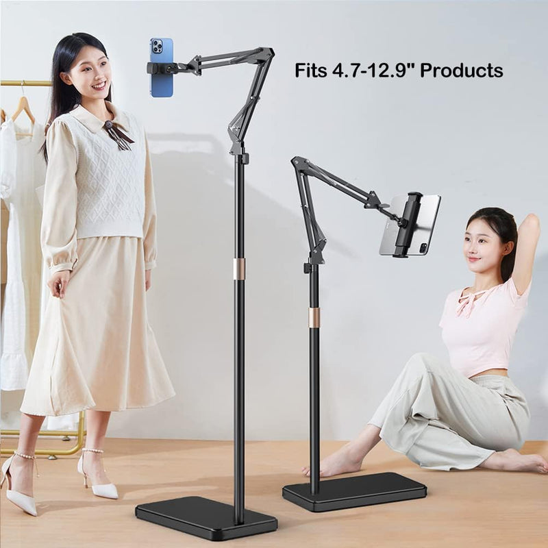 Duukoa Tablet Stand for Bed Tablet Holder Adjustable Phone Stand Holder Floor Stand for 4.7-12.9&