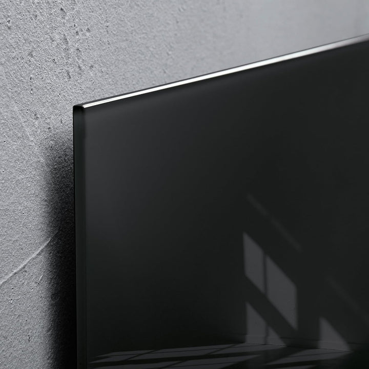 SIGEL GL100 kleine Premium Glas-Magnettafel 12 x 78 cm schwarz hochglänzend, TÜV geprüft, einfache M