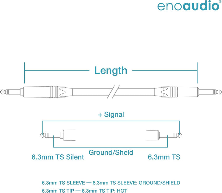 enoaudio Mogami 2524 Instrument Kabel | Neutrik Gold Silent Switch 6,3mm TS klinke - 6,3mm TS klinke