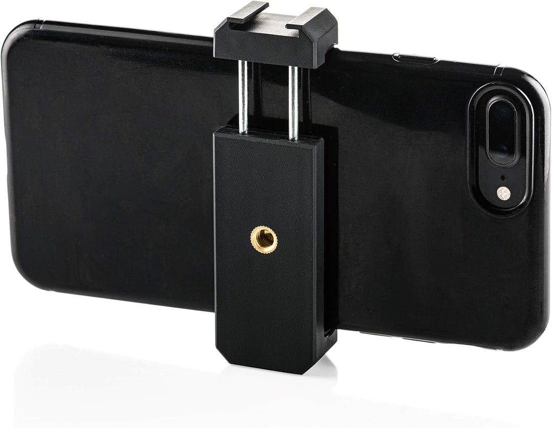 MOJOGEAR 140cm Video Stativ met Premium Smartphone-Halterung - Aluminium Camera DSLR Handy Travel Dr