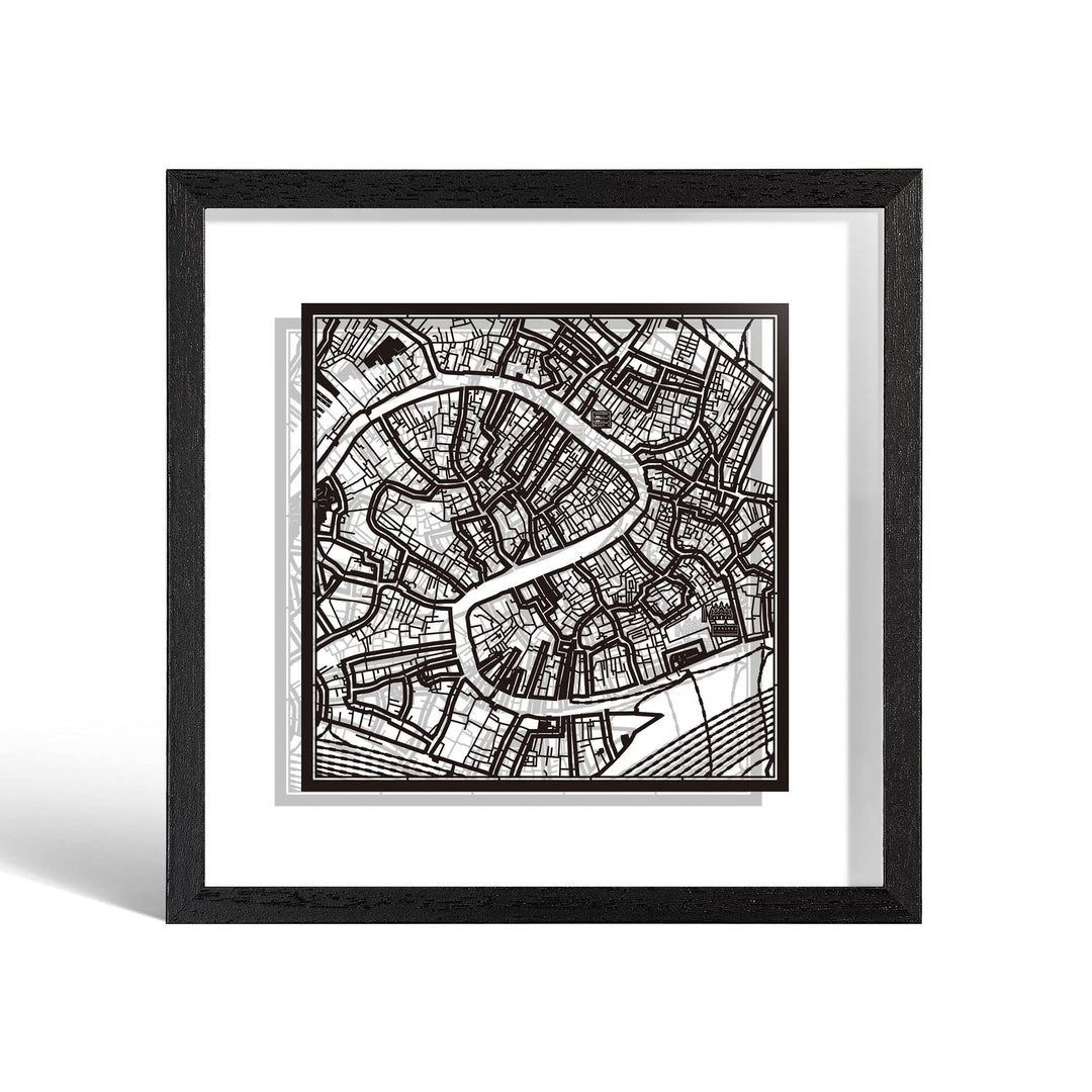 O3 DESIGN STUDIO - Marco de Papel para mapas, 22,8 x 22,8 cm, en Caja de Regalo, Fondo, autocambiant