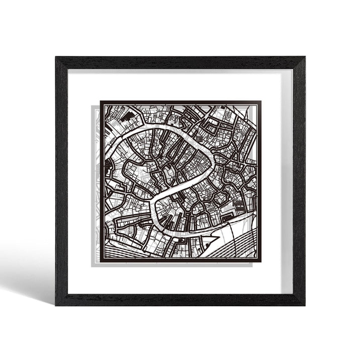O3 DESIGN STUDIO - Marco de Papel para mapas, 22,8 x 22,8 cm, en Caja de Regalo, Fondo, autocambiant