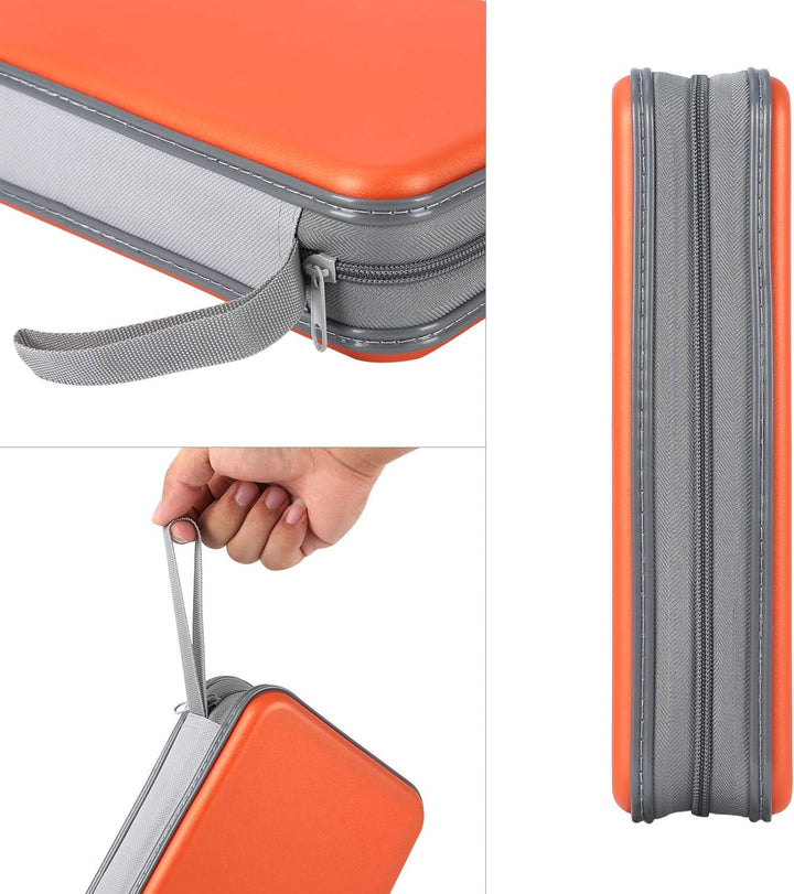 alavisxf xx CD Tasche, 96 CD/DVD Tasche Hartplastik CD Taschen Aufbewahrung Schutzhülle DVD Lagerung