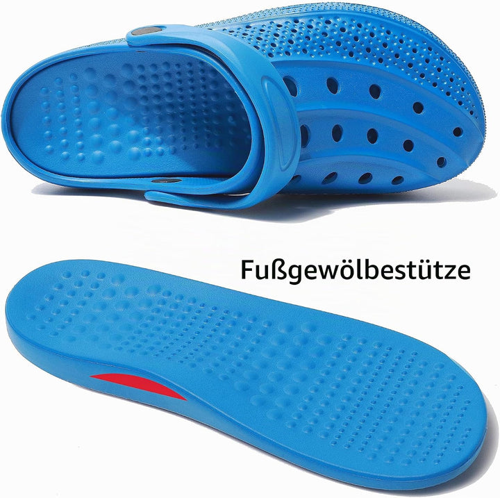 INMINPIN Clogs Herren Pantoletten Sommer Hausschuhe Damen rutschfest Atmungsaktiv Strand Sandalen Ga