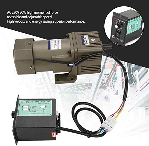 AC 220V 90W Motor mit einstellbarer Drehzahl Stufenlos regelbarer Frequenzumrichtermotor mit Getrieb