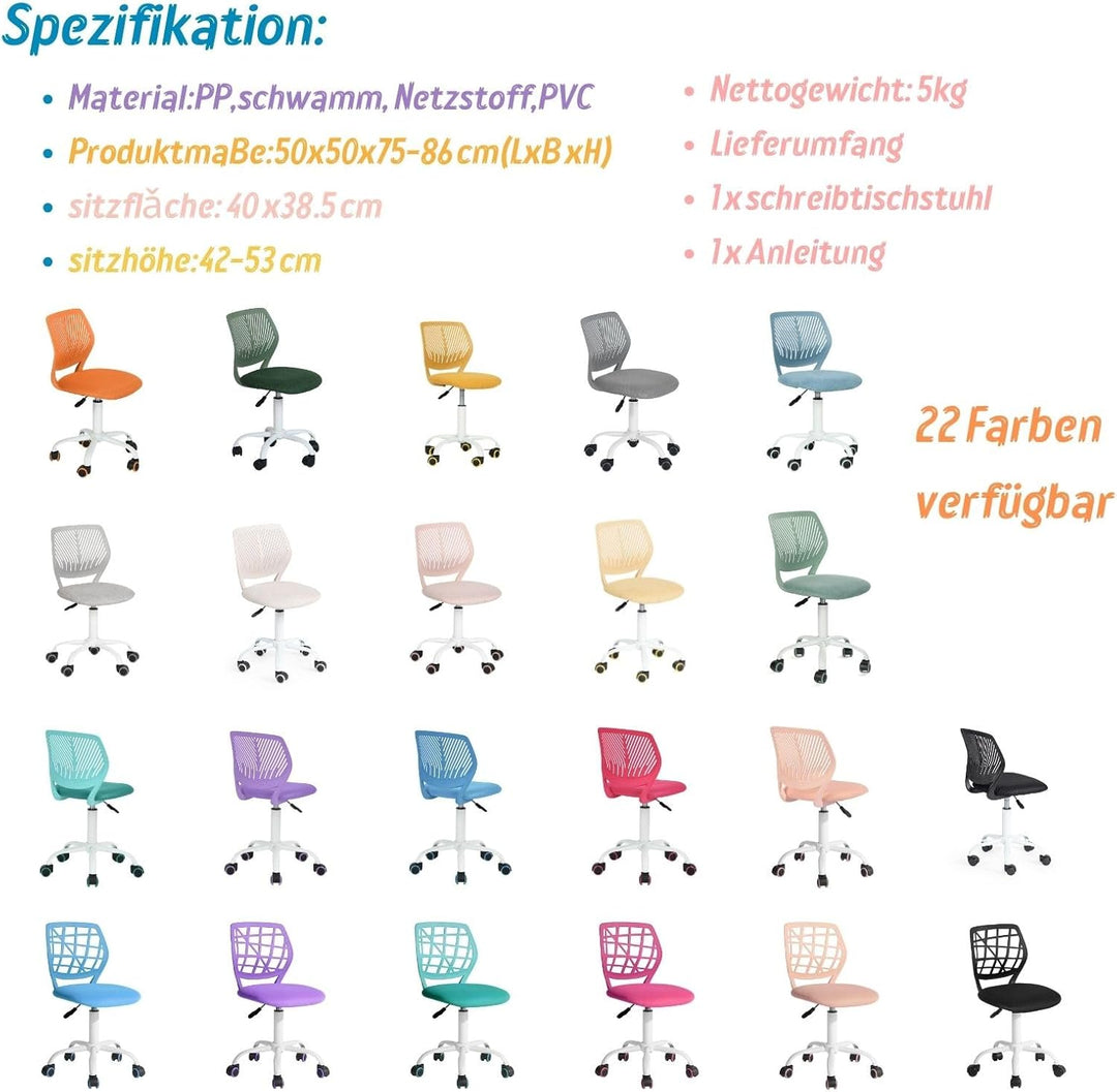 FurnitureR Bügelhocker ergonomisch, höhenverstellbar, ohne Armlehnen, Netzrückenlehne, Sitzfläche 38