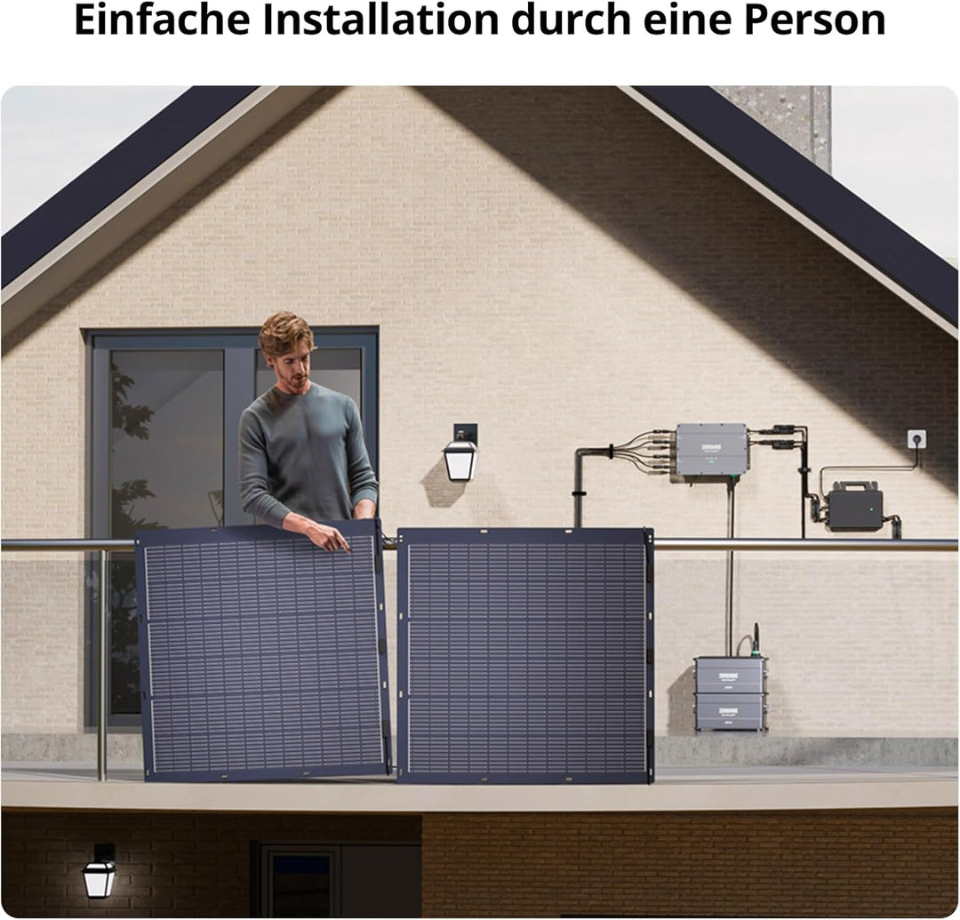 Zendure Flexibel Solarpanel 420 W (210 W x 2) für SolarFlow Balkonkraftwerk mit Speicher, IP68