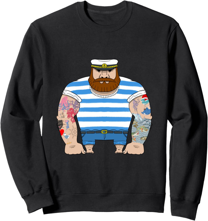 Aesthetic Tätowierter Seemann Vintage Seefahrer Meer Matrose Sweatshirt