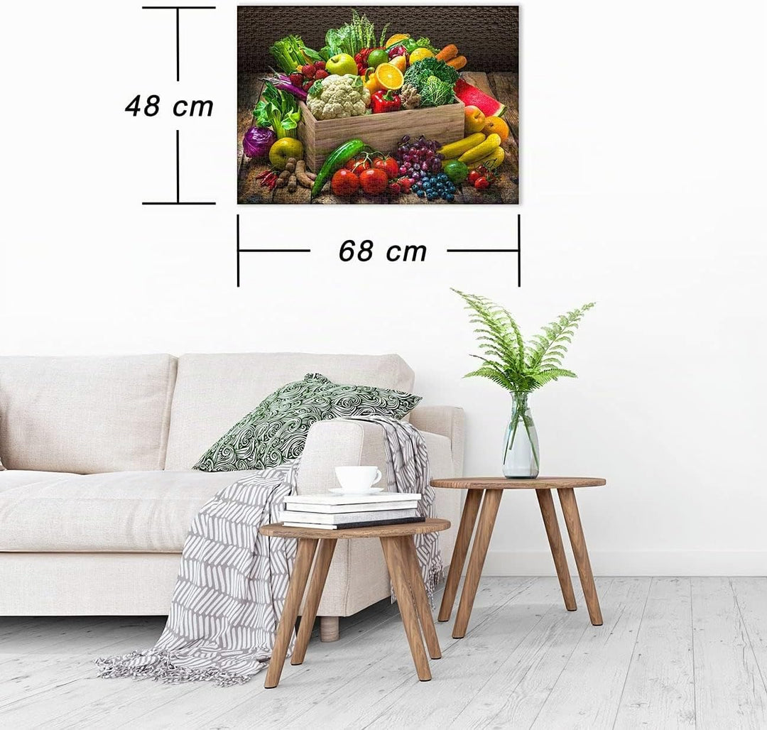 Ulmer Puzzleschmiede - Puzzle „Reiche Ernte“ - Klassisches 1000 Teile Puzzle aus der Küche – Puzzlem
