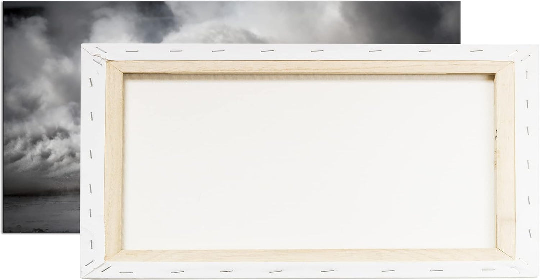 Helden des Feuers - Die Feuerwehr Panorama 100x50 cm als Leinwandbild, Motiv fertig gerahmt auf Echt
