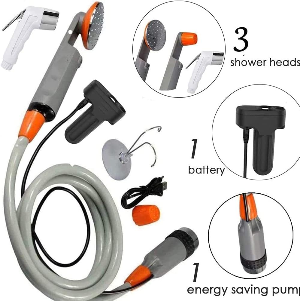 Zooma Tragbare Duschen Camping Dusche, Campingdusche mit Tauchpumpe, Tragbar Outdoor Dusche Wasserpu