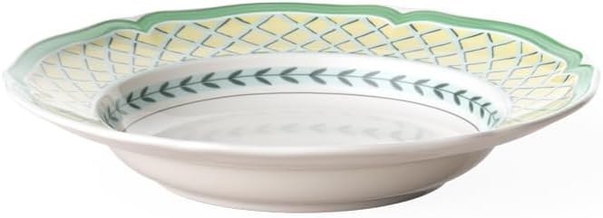 Villeroy &amp; Boch French Garden Orange Suppenteller, 23 cm, Premium Porzellan, Weiss/Bunt Geschirr 23