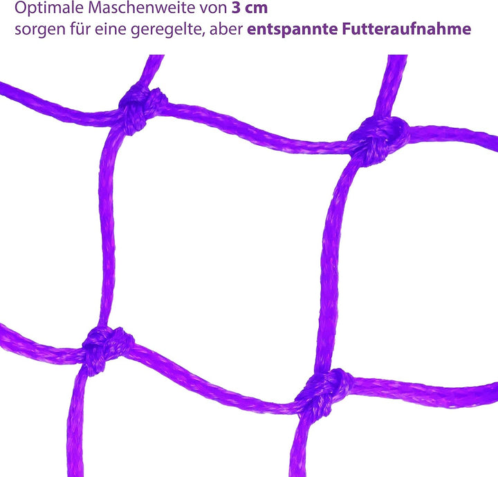 Pferdelinis Heunetz für Pferde, Heunetz engmaschig optimal zur Beschäftigung für Pferde 3x3 Heutasch