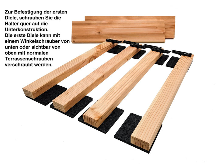 My Plast I 1.000 Halter ohne Schrauben I Terrassen-Abstandhalter – unsichtbarer Distanzhalter ohne S