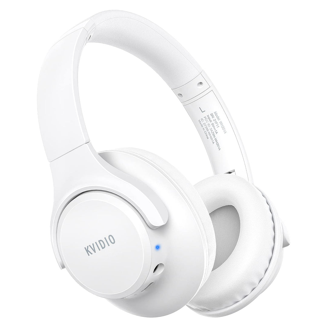 KVIDIO Bluetooth Kopfhörer, Kabellose Kopfhörer mit 65 Stunden Spielzeit, Intensiver Bass, Wireless
