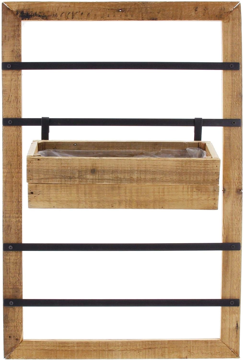 FRANK FLECHTWAREN Pflanzkasten, Pflanzregal Wandpflanzer Industria, Holz, Wandboard zum bepflanzen 4