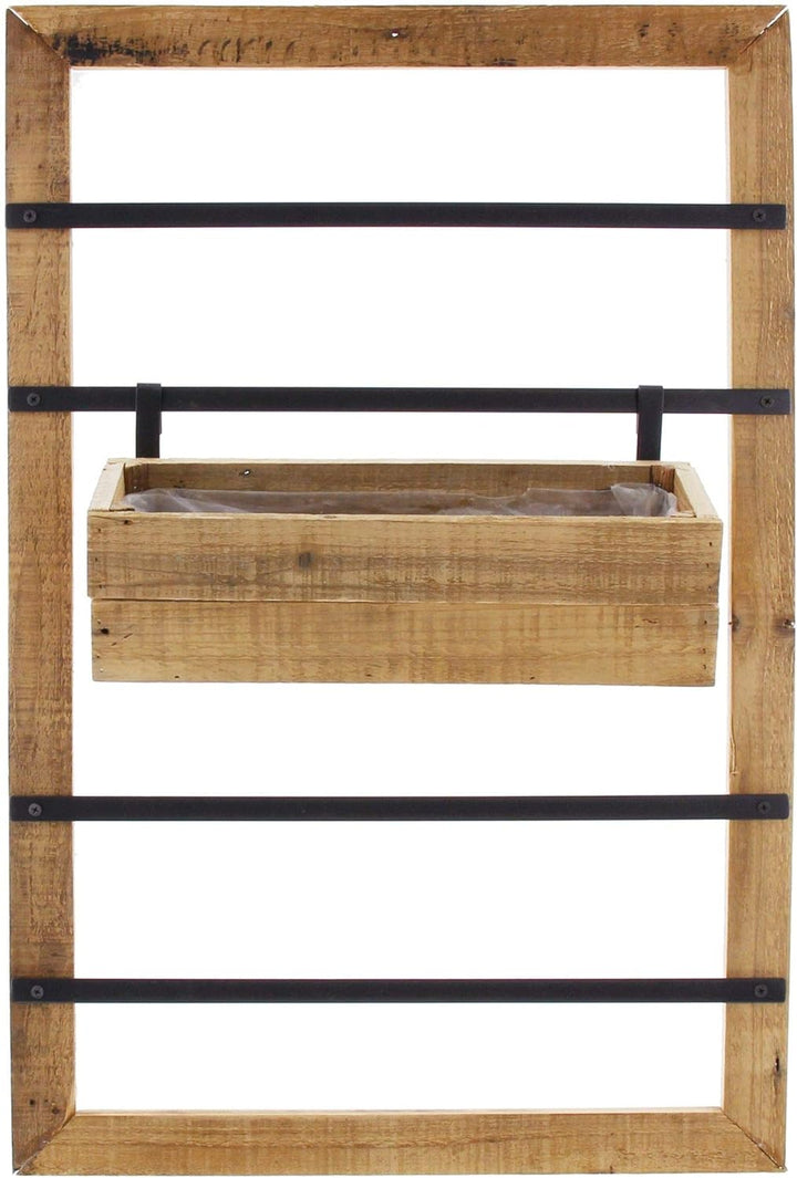 FRANK FLECHTWAREN Pflanzkasten, Pflanzregal Wandpflanzer Industria, Holz, Wandboard zum bepflanzen 4