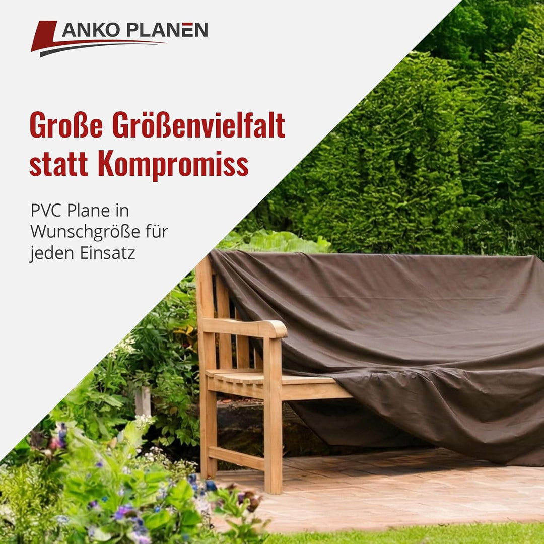 ANKO PLANEN PVC Abdeckplane 700 g/m² schwer wasserdicht UV-beständig reissfest – Matte LKW Plane für