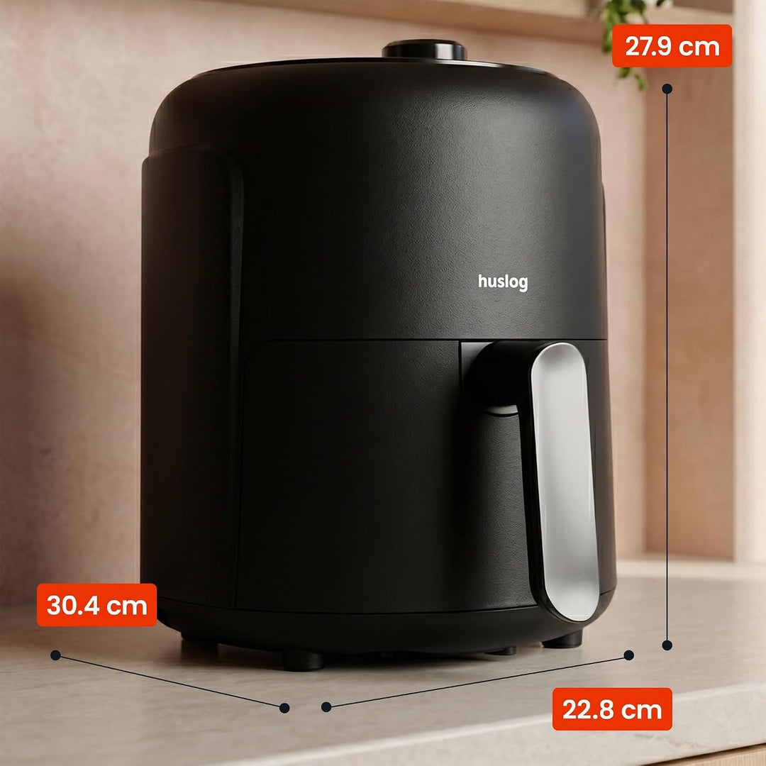 Heissluftfritteuse 2,3L 1000W Air Fryer | Ölfreies Frittieren mit Timer 0–60 Min | Antihaft, Cool-To