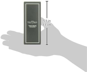 Edwin Jagger Pure Badger Dachshaar-Rasierpinsel - Ebenholzimitatgriff, Ring und Endkappen vernickelt