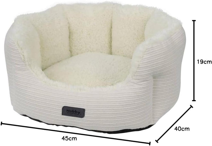 Nobby 61736 Komfortbett oval KAMBA beige; L x B x H: 45 x 40 x 19 cm