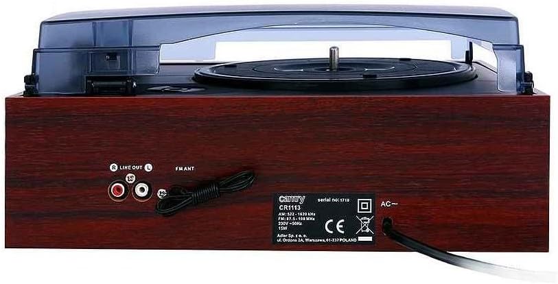 Camry Premium CR1113 Belt-drive audio turntable Black Chrome Wood
