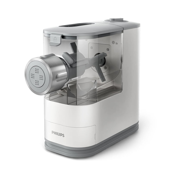 Philips Pastamaker – vollautomatisch, Wiegefunktion, 4 Formaufsätze, weiss/rauchgrau