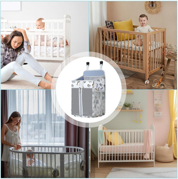- Windel-Organizer für Babybett, Kindergarten-Organizer für Kinderbetten, Windel-Organizer zum Aufhä