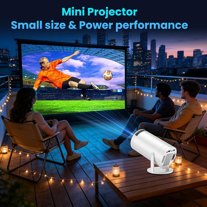 Mini Beamer 4K 1080P, Smart Projektor Tragbarer